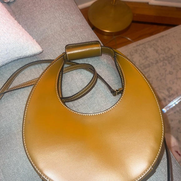 STAUD Ochre Leather Mini Moon Bag - Picture 9 of 12